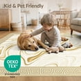 thumbnail image 4 of ODIKA 8'x10' Washable Area Rug Durable, Non-Slip Greek Border Mosaic Designer Sculptures Cream Sconces Abstract Key Refined for Living Room, Under Sectional, Family, 4 of 7