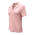thumbnail image 4 of vigerkar Women's Polo Shirts Lapel Collar V Neck Short Sleeve Blouse Dressy Casual Tunic Tops (Pink, L), 4 of 7
