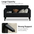 thumbnail image 5 of Velvet Storage Bench, Upholstered Bed Bench with Storage, End of Bed Ottoman with Wooden Legs,Bedside Storage Bench for Bedroom, Living Room, or Entryway, Black, 5 of 9