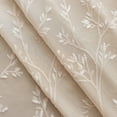 thumbnail image 7 of Sunyuer Dark Green Sheer Valance Curtain for Windows, Rustic Floral Muted Green Window Lace Curtain, Rod Pocket Light Filtering Valance, 1 Panel, 7 of 7