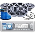 thumbnail image 2 of Clarion M205 Marine Audio Single-DIN Stereo Receiver, 4 x CLACM2223R 8.8" 2-Way Marine Audio Speakers, Radio Antenna (Black), Marine-Grade 50Ft. 16 Gauge Speaker Wire, 2 of 5