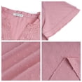 thumbnail image 6 of UVN V Neck Shirts for women Summer Lace Butterfly Sleeve Blouses Ladies Casual Flowy Crochet Tops, 6 of 9