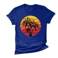 thumbnail image 5 of RKSTN T-Shirts Graphiques pour Femmes Col Rond Manches Courtes Blouse de Plage Hauts Aguichant Impression Régulière Chemises, 5 of 5