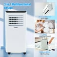 thumbnail image 2 of Costway 6500 BTU(10000 BTU ASHRAE) Portable Air Conditioner 3 -in-1 Air Cooler Dehumidifier Fan 24H Timer, 2 of 11