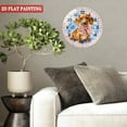 thumbnail image 5 of Round Glass Wall Clock, Floral Dachshund with Pink Glass Wall Clock for Homes, Bars, Offices, Man Caves, Garages, And Living Rooms. Also Makes A Great Gift., 5 of 8