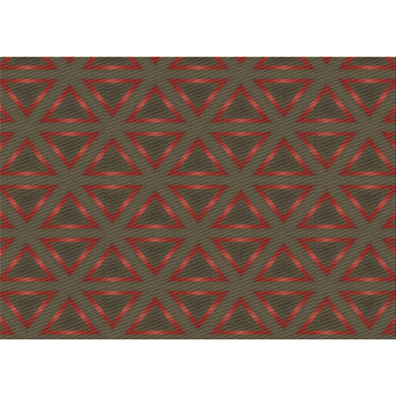 Ahgly Company Machine Washable Indoor Rectangle Transitional Saffron Red Area Rugs, 7' x 9'