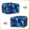 thumbnail image 4 of Toasting Machine Cover 4 Pieces 12.4×10.6×8.3in Dust-Proof Explosion-Proof Waterproof And Wear-Resistant Hollow Bottom Darkgray Geometric Patterns_4, 4 of 7