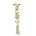 thumbnail image 2 of Macrame Wall Art Lotus Flower with Brass Bells - Boho Home Décor 29", 2 of 5