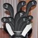 thumbnail image 1 of Juego de cabezas de golf Soledad PU 9 piezas 3 4 5 6 7 8 9 S P Funda protectora negro, 1 of 7