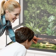 Erinnyees 67 Gallon Reptile Terrarium with Top Screen Ventilation, Snake Habitat with Heating Pad Space, Front Opening Reptile Vivarium with Sliding Cable Outlet for Leopard Geckos, Snakes, Turtles