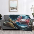 thumbnail image 2 of Fuzoiu Bubbles Axolotl Fantasy Print Flannel Blanket,Throw Blanket,Flannel Home Decor,Fleece Bed Blankets,Cozy Soft Blanket for Bed, Sofa, Camping, and Travel-40"x30", 2 of 6