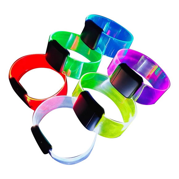 Bracelet Lumineux pour Fête, Bracelet Lumineux LED, Bracelet Lumineux pour Enfants et Adultes, Anneau Lumineux (6 Pcs)