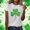 A1588 White, variant on St. Patrick's Day Shirt for Women Shamrock Graphic T-Shirt Short Sleeve Crewneck Loose Fit Festival Apparel Holiday Gift