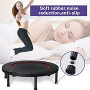 FAIZHI Foldable Mini Trampoline, 40 Rebounder Trampoline for Adults, Indoor Fitness Trampoline Exercise Workout Rebounder with Durable Bungees Outdoor/Garden