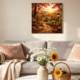 thumbnail image 3 of Canvas Wall Art, Fall Framed Canvas Prints for Bathroom Kitchen, Autumn Farmhouse Country Pumpkins Maple Leaves Gallery Wrapped Wall Decor for Home Office, Gifts, 10"x10" Ship Next Day, 3 of 5