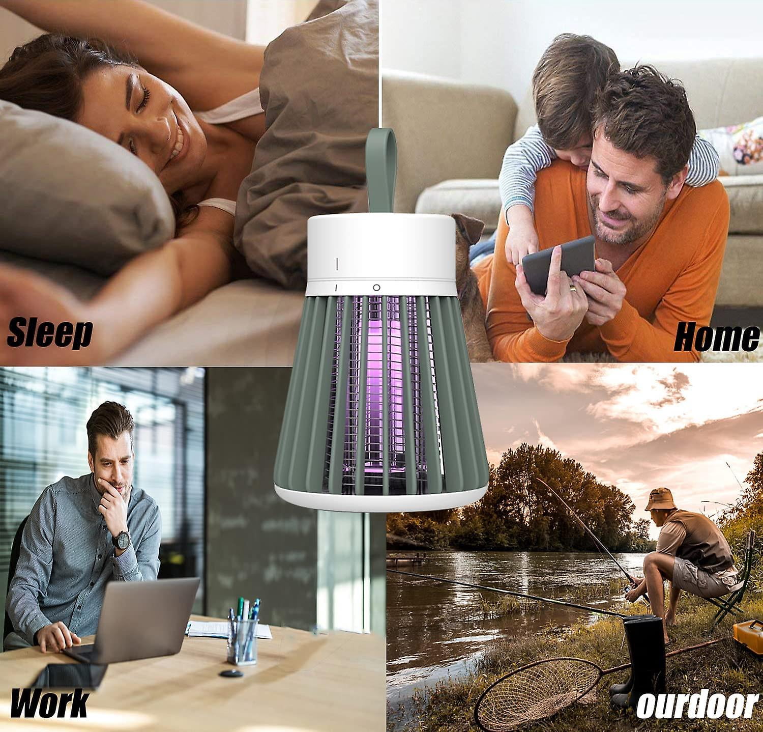 Bug Zapper Outdoor Indoor Rechargeable Mosquito Zapper Portable Mosquito Trap Led Fly Trap And Purple Light For Home Camping Gnats Backyard Patio