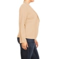 thumbnail image 2 of Women's Plus Size Casual Long Sleeves Open Front Office Work Wear Solid Blazer Jacket, 2 of 4
