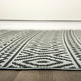 thumbnail image 3 of World Rug Gallery Contemporary Geometric Reversible Plastic Indoor and Outdoor Picnic Mat, Camping Rug, RV Rug - BLACK 3'x5', 3 of 9