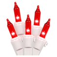 thumbnail image 1 of Vickerman W5W1003 Vickerman 100 Red Dura-Lit Light on White Wire 46' Christmas Light Strand, 1 of 1