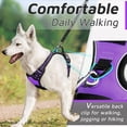 thumbnail image 4 of Harnais pour Chien Violet, L, Réglable Réfléchissant Anti-Traction, Facile à Mettre, avec Poignée de Contrôle, Arnet de Chien Respirant et Durable, Harnais pour Chiens de Taille Moyenne et Grande, 4 of 6