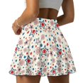 thumbnail image 4 of HELLHERO Workout Golf Skirts, Five-Pointed Star Pattern Design Two Storage Pockets 2 Side Pockets Tennis Skirt for Outing Pickleball Vacation, 4 of 9