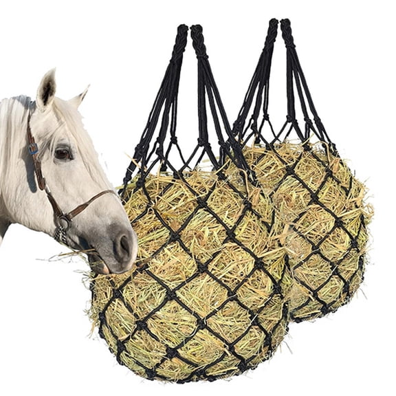 BIBABLYKE Hays Storage Bag Horse Sheep Stables Slow Feeding Hays Bag Pet Hays Pouches Outdoor Hays Storage Bag Slow Feeding Hays B