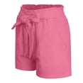 thumbnail image 3 of Lullu Girls High Waist Shorts Summer Casual Loose Shorts with Belt Pockets, Sizes 4-14, 3 of 7