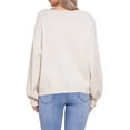 thumbnail image 3 of INSPIRE CHIC Tie Front Cardigan Sweaters for Women's 2025 Open Front Cute Bow Long Sleeve Fall Trendy Sweater Tops M Beige, 3 of 6