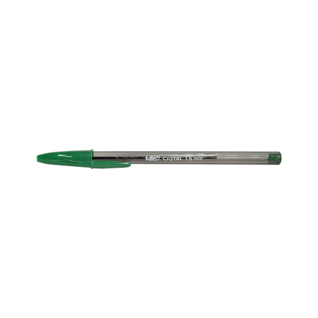 Bolígrafo Bic Cristal Extra Grueso Tinta Verde 12 Piezas