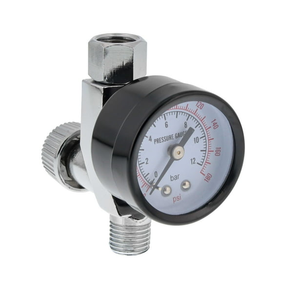 TCP Global Brand Air Adjusting Valve Regulator with Gauge for Spray Guns and Pnuematic Tools (1/4" NPT)