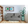thumbnail image 1 of Sofá Cama Con Porta Vasos De Lino Gris Claro Modelo Andros, 1 of 8