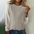 thumbnail image 2 of Bovemsi Womens Sweaters Cozy European And American Solid Color Loose Ladies Sweater Spring Autumn One Word Shoulder Exposed Business Casual Sweaters, 2 of 6