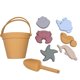 thumbnail image 4 of Juguetes de arena de silicona para niños, juguetes de playa portátiles, regalo divertido, juego de cubo de playa para actividades de verano, fiesta de cumpleaños Amarillo, 4 of 8