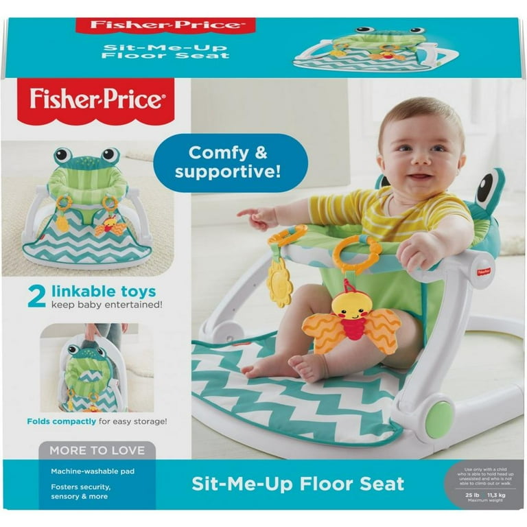 Fisher Price Sit Me Up Floor Seat with 2 Linkable Toys Citrus