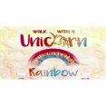 thumbnail image 1 of Walk With A Unicorn Metal License Plate, 1 of 1