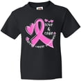 thumbnail image 3 of Inktastic Love, Care, Cure Breast Cancer Awareness Pink Ribbon Youth T-Shirt, 3 of 5