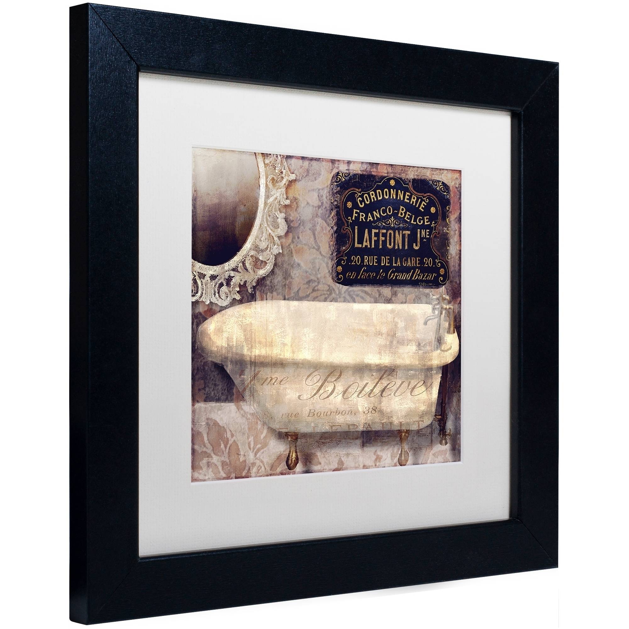 Trademark Fine Art "Le Bain Paris I" Canvas Art by Color Bakery White Matte, Black Frame