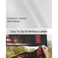 thumbnail image 6 of 4th of July RV Awning Sun Shade Screen 9'X7' 250 Years USA Mesh Sunscreen Patriotic Star Fireworks Awning Shade Screen with Zipper UV Blocker Completed Kits Outdoor Canopy for RV Motorhome Camper, 6 of 7