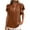 Khaki, variant on Womens Fashion Summer Tops 2025 Plus Size Short Sleeve V Neck Sexy Casual Tops Regular Blouse Tops