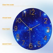 12 Wall Clock , Silent Wall Clock Non Ticking, Sky