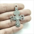 thumbnail image 3 of U8MO 2/6/10X Flower cross Antique Silver Charms Pendants for jewelry making 47*30mm-10pcs, 3 of 6