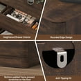 thumbnail image 4 of ANPOO Mid-Century Modern 9 Drawers Dresser for Bedroom, 63'' Wide Handleless Chest of Drawers w/Power Outlet, Curved Profile Design, Dresser TV Stand with Organizer Storage for Living Room, Entryway, 4 of 8