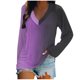 thumbnail image 1 of KIHOUT - Blusas casuales para mujer, liquidación 2024, moda clásica, color degradado, cuello en V, blusas holgadas básicas de otoño, blusas tipo túnica de manga larga, 1 of 4