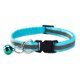 thumbnail image 2 of Collar reflectante para mascotas con correa nocturna ajustable de nailon negro para perros y gatos, con cierre de velcro, 2 of 4