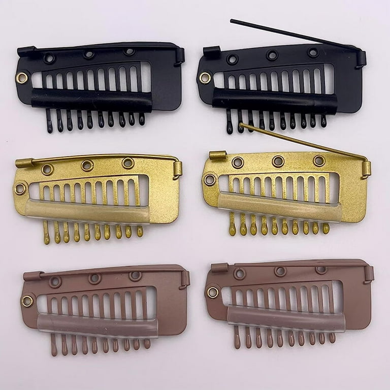 5pcs Hair Chunni Clips With Safety Pin, Hair Extension Clips, Grip