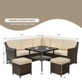 thumbnail image 2 of Gymax 6PCS Rattan Patio Sectional Sofa Set Cushioned Conversation Furniture Set, 2 of 10