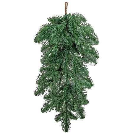 YOHAVEN Artificial Upside-Down Cypres Christmas Decorative Hanging Ornament for Tree Wreath Mantel Indoor Outdoor Holiday Party Decorations Seasonal Christmas Accents