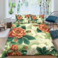 thumbnail image 1 of Home Textiles Colorful Flower Printed Duvet Cover Quilt Cover Set Adult Aesthetic Bedroom Decor,Queen (90"x90"), 1 of 1