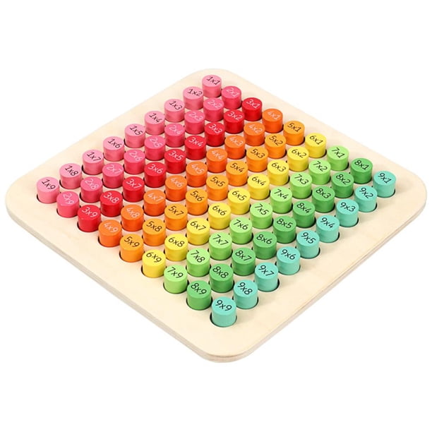 La tabla de multiplicar de madera lisa 9x9 bloquea los juguetes aritméticos divertidos coloridos Tmvgtek juguetes de los niños