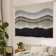 thumbnail image 4 of FLLA Macrame Wall Hanging Extra Large Dip-Dyed Coastal Tapestry Boho Wall Decor for Living Room Bedroom Above Couch 57" W x 35" L, 4 of 10